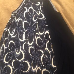 BLUE AND WHITE PRINTED DRESS